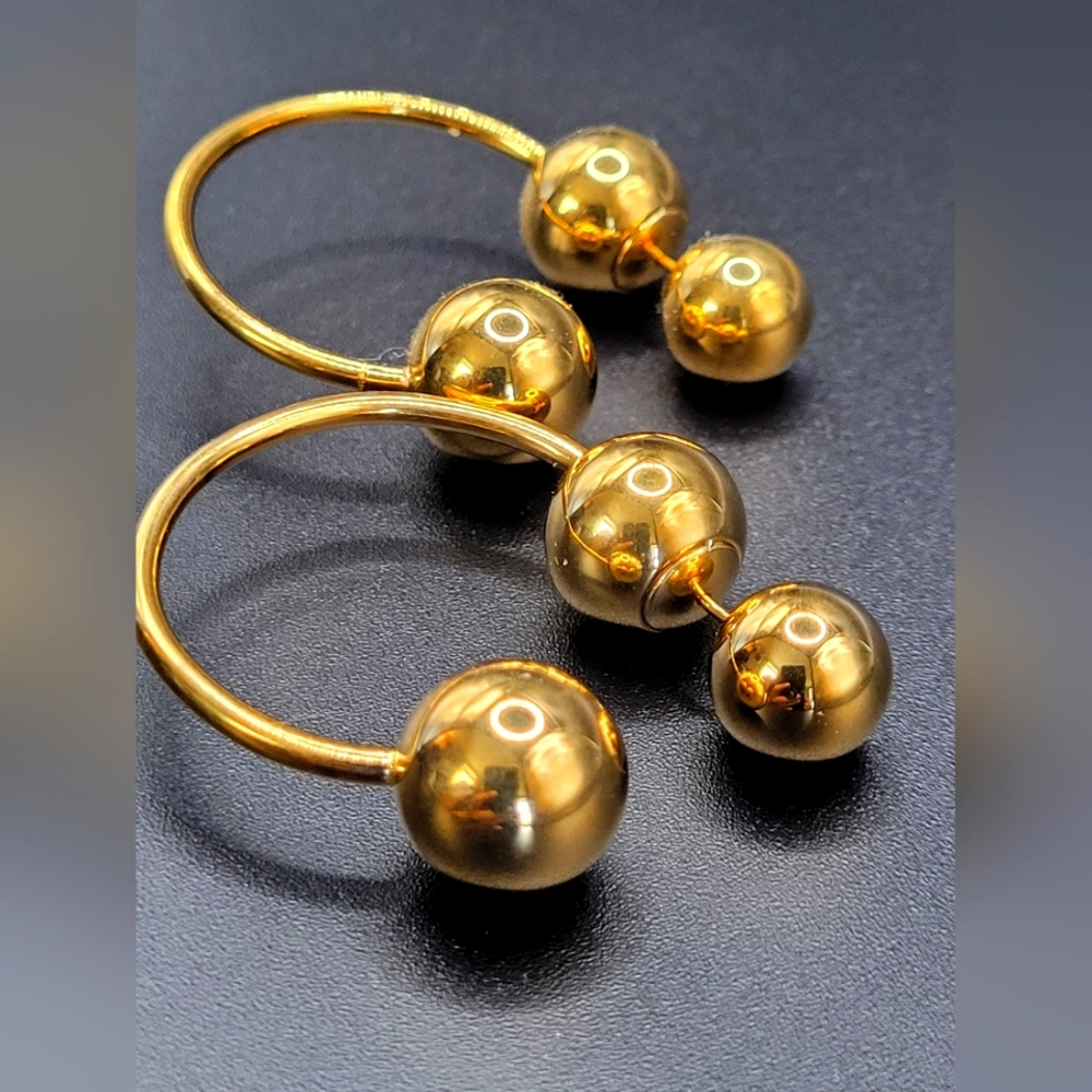 High ball gold Hoops by Lavender Blue Soul